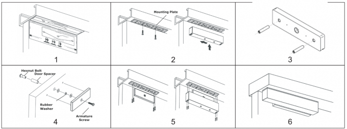 600LBS Double Holding Force ล็อคแม่เหล็กไฟฟ้าสำหรับประตูตู้เย็น 6